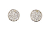 Charming Round Shape 925 Sterling Silver Earrings studded with CZ